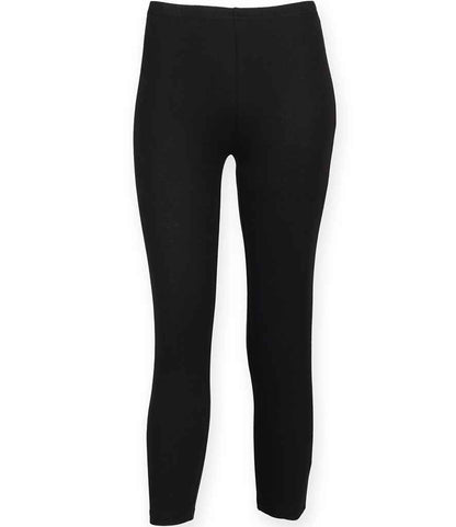 SF Clothing Ladies 3/4 Leggings SK68 in Black – front