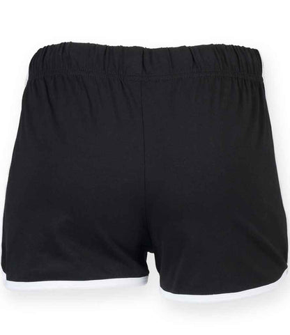 SF Clothing Ladies Retro Shorts SK69 in Black/White – back