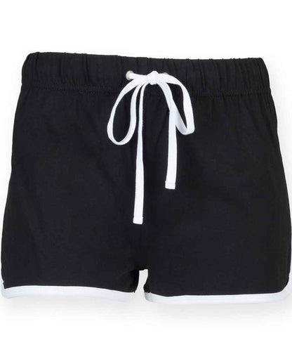 SF Clothing Ladies Retro Shorts SK69 in Black/White – front