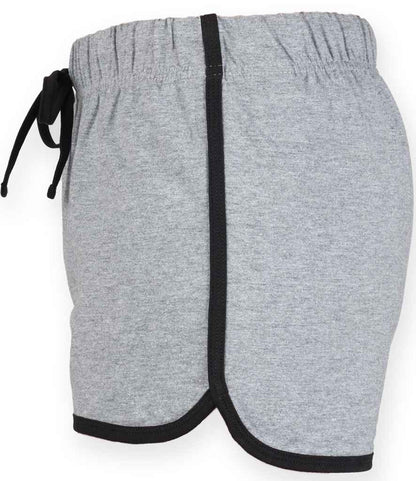 SF Clothing Ladies Retro Shorts SK69 in Heather/Black – side