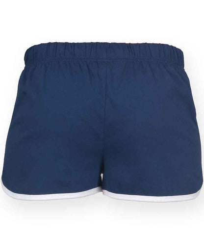 SF Clothing Ladies Retro Shorts SK69 in Navy/White – back