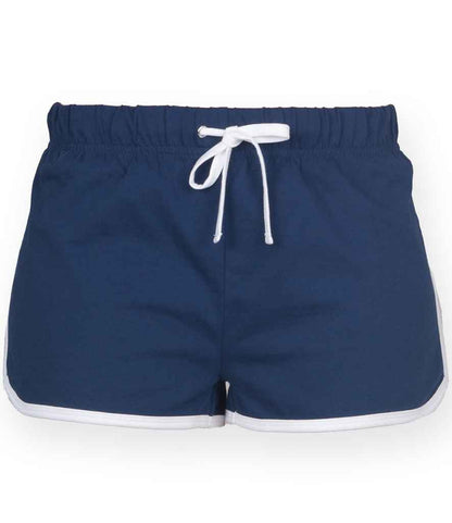 SF Clothing Ladies Retro Shorts SK69 in Navy/White – front