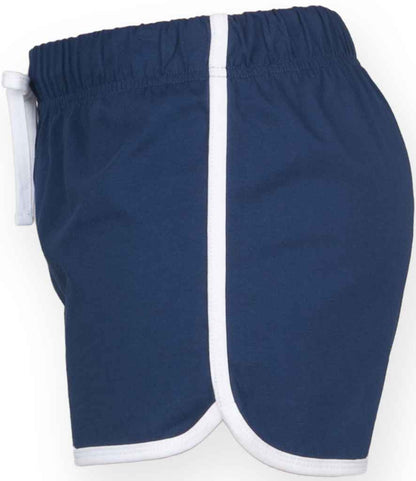 SF Clothing Ladies Retro Shorts SK69 in Navy/White – side