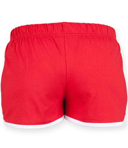SF Clothing Ladies Retro Shorts SK69 in Red/White – back