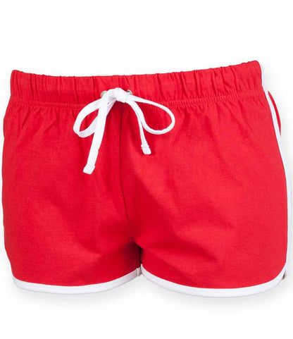 SF Clothing Ladies Retro Shorts SK69 in Red/White – front
