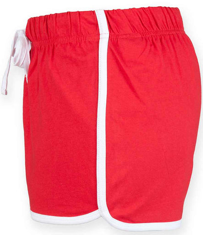 SF Clothing Ladies Retro Shorts SK69 in Red/White – side