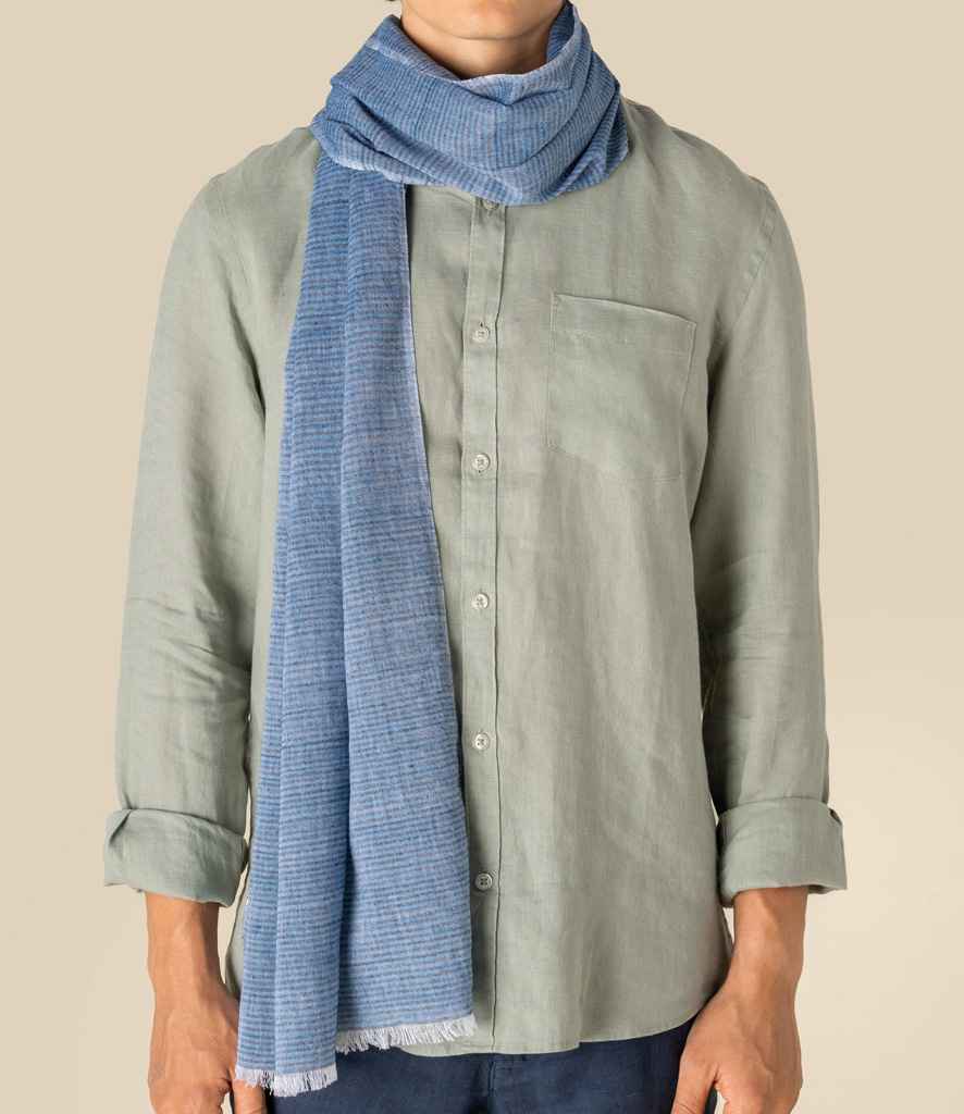 Spasso Blue Lines Scarf - SP161