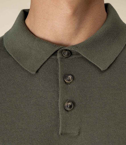 Spasso Knitted Long Sleeve Polo Shirt - SP204