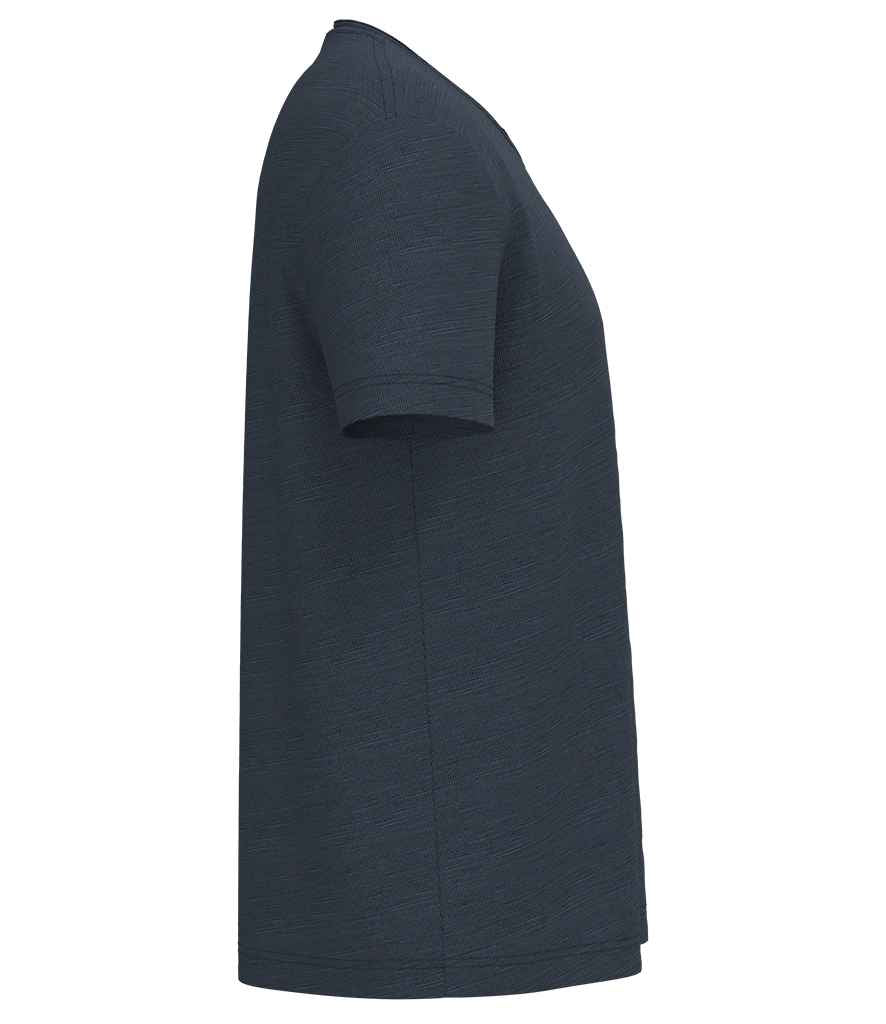 Spasso Drop Shoulder Raw Edge Collar Slub T-Shirt - SP303