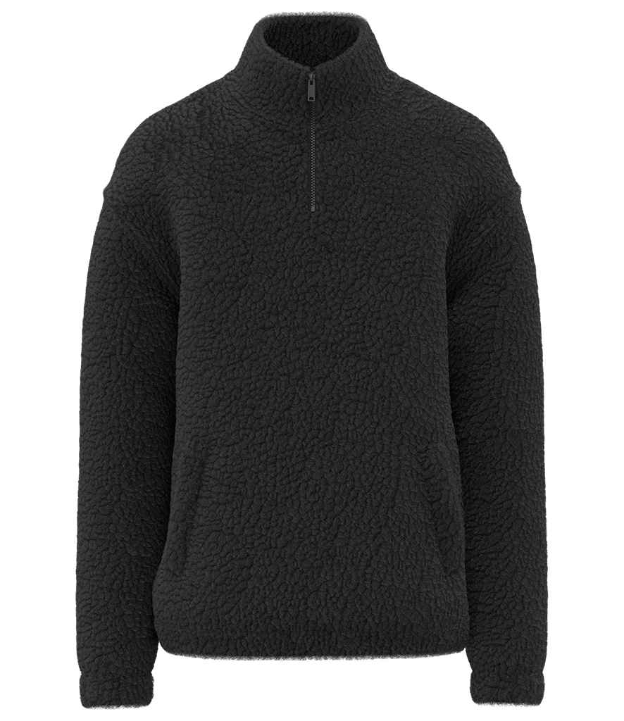 Spasso Unisex Sherpa Drop Shoulder 1/4 Zip Sweat - SP403