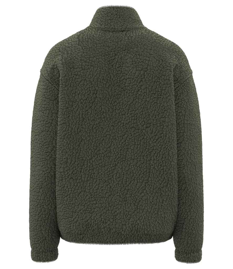 Spasso Unisex Sherpa Drop Shoulder 1/4 Zip Sweat - SP403