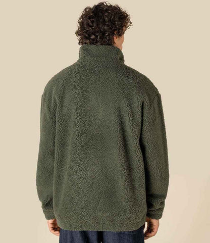 Spasso Unisex Sherpa Drop Shoulder 1/4 Zip Sweat - SP403