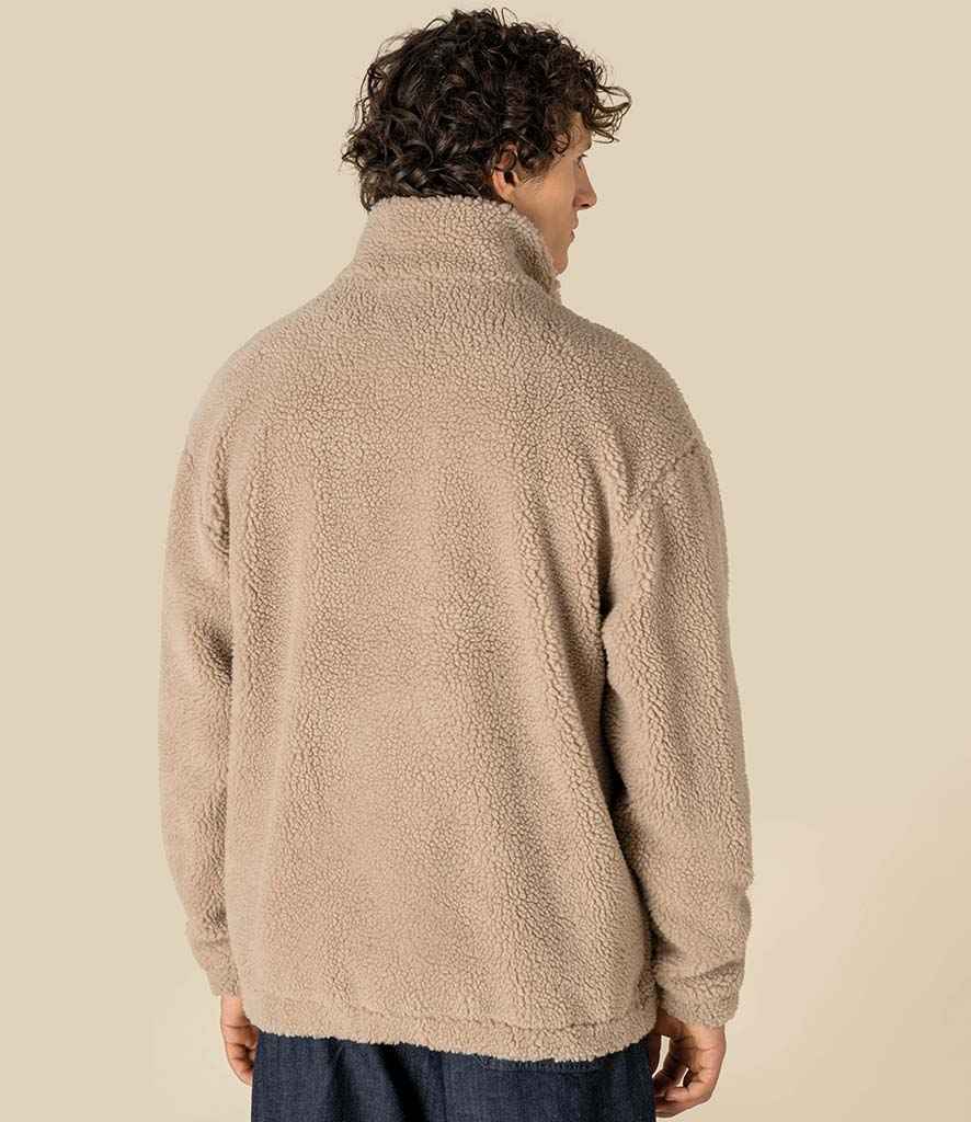 Spasso Unisex Sherpa Drop Shoulder 1/4 Zip Sweat - SP403