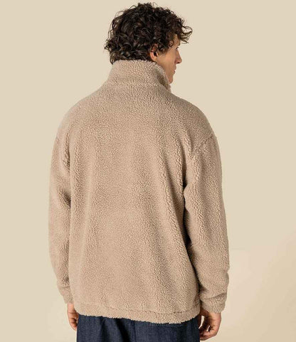 Spasso Unisex Sherpa Drop Shoulder 1/4 Zip Sweat - SP403