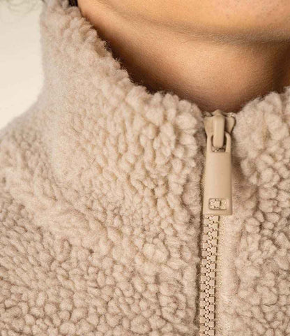 Spasso Unisex Sherpa Drop Shoulder 1/4 Zip Sweat - SP403