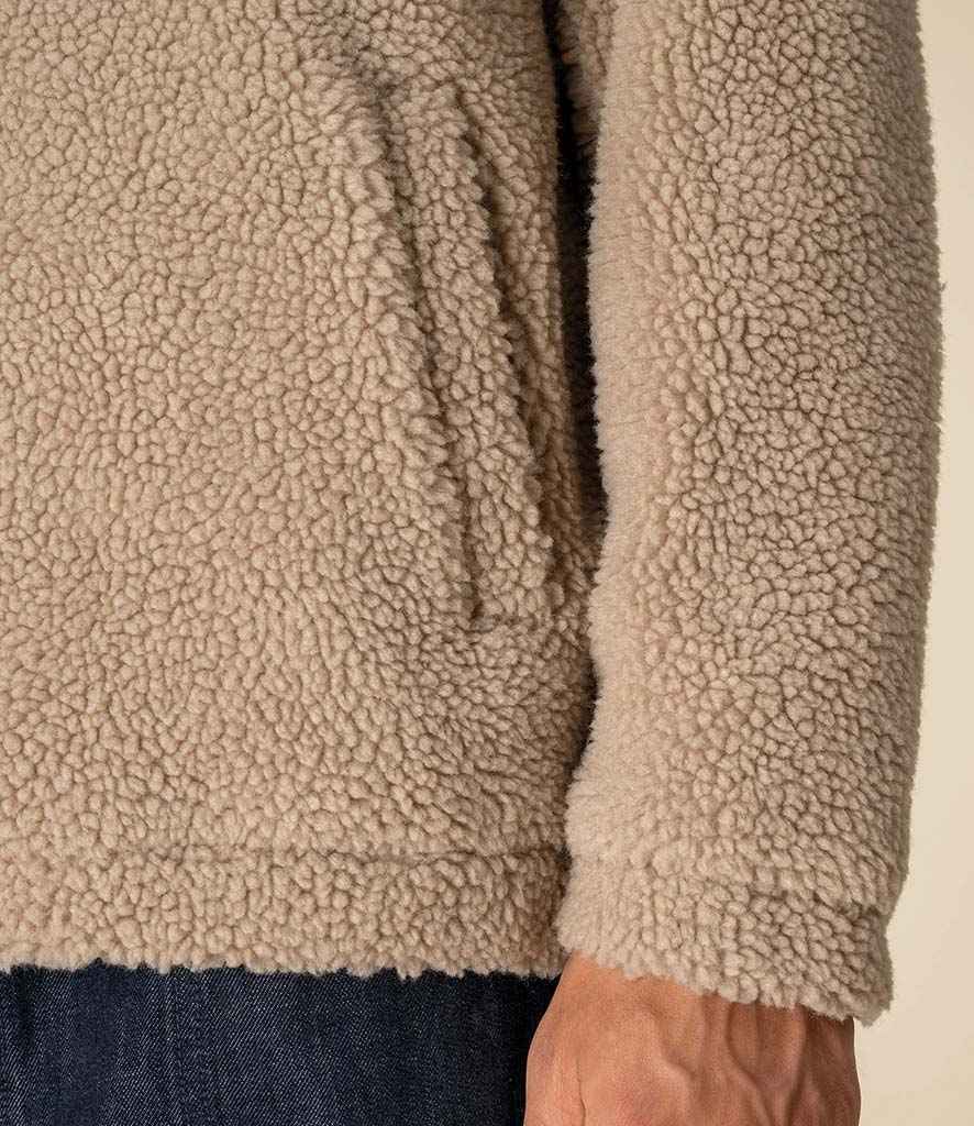 Spasso Unisex Sherpa Drop Shoulder 1/4 Zip Sweat - SP403