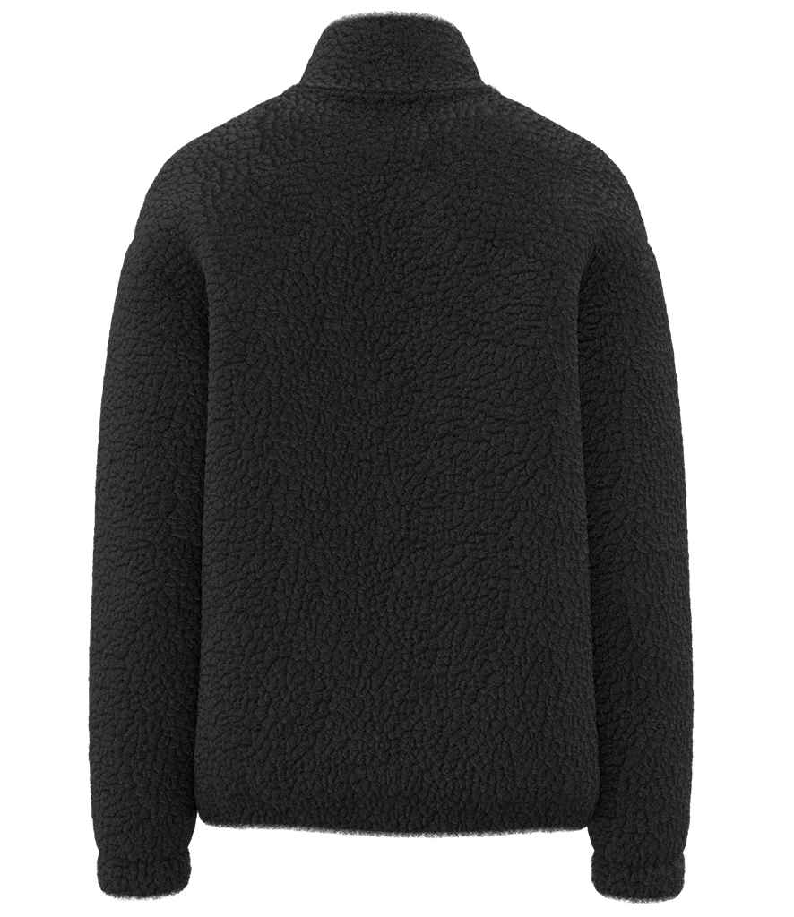 Spasso Unisex Sherpa Drop Shoulder Full Zip Sweat Jacket - SP404