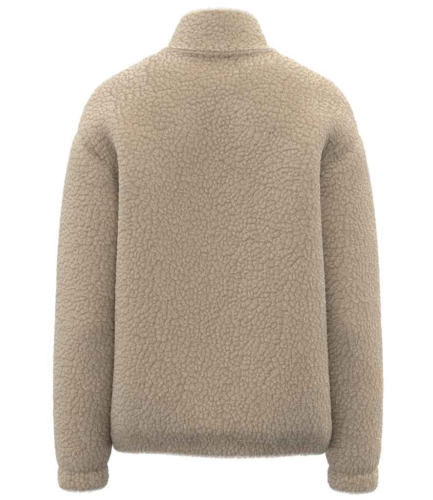 Spasso Unisex Sherpa Drop Shoulder Full Zip Sweat Jacket - SP404