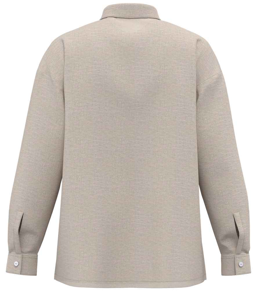 Spasso Ladies Long Sleeve Oversized Linen Shirt - SP501