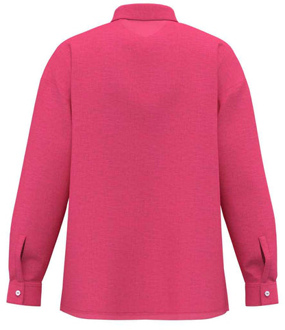 Spasso Ladies Long Sleeve Oversized Linen Shirt - SP501