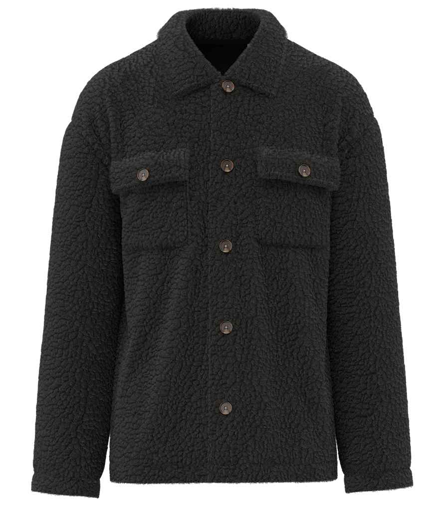 Spasso Unisex Sherpa Drop Shoulder Overshirt - SP508