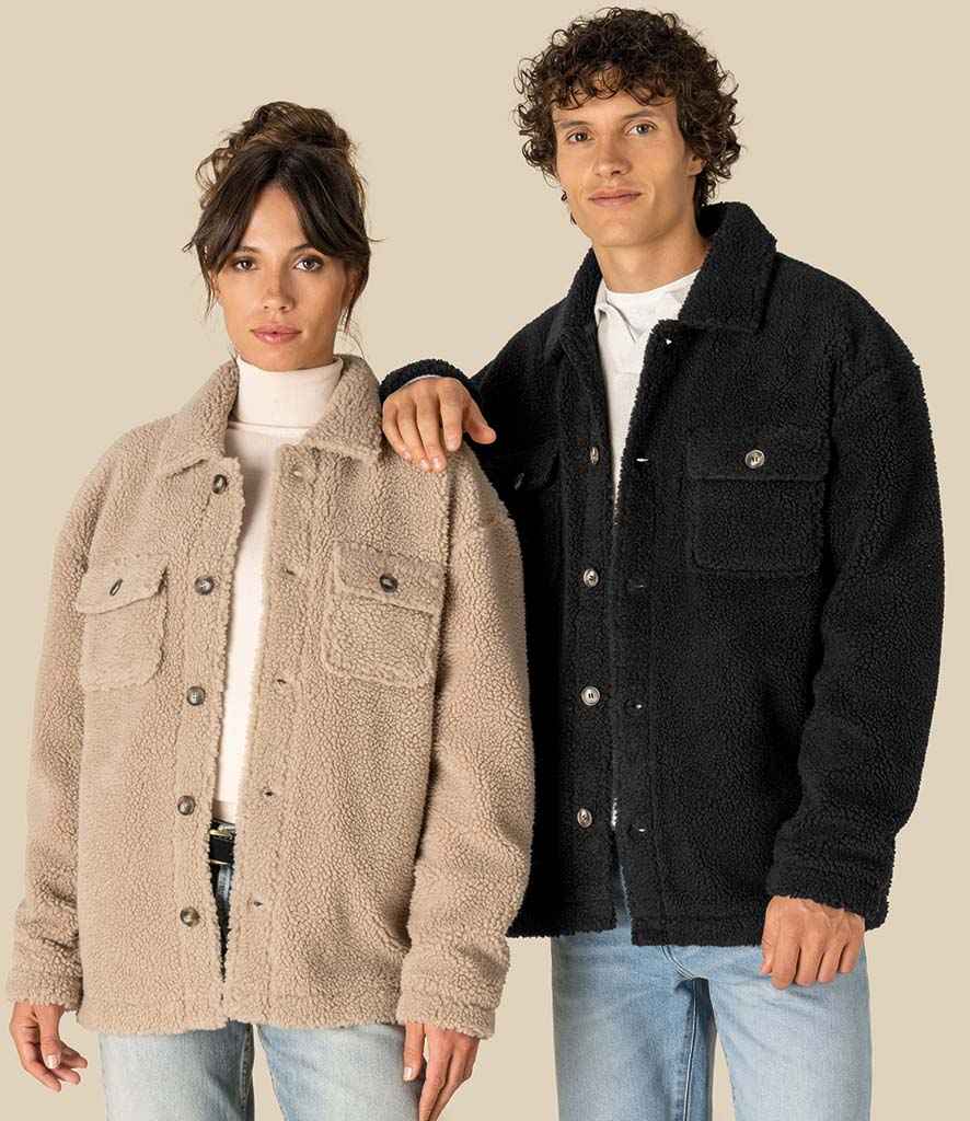 Spasso Unisex Sherpa Drop Shoulder Overshirt - SP508