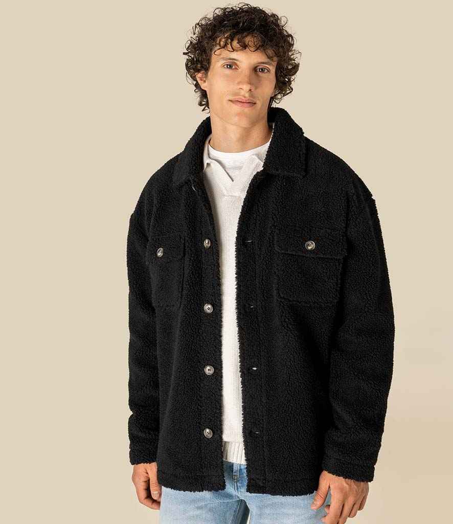 Spasso Unisex Sherpa Drop Shoulder Overshirt - SP508