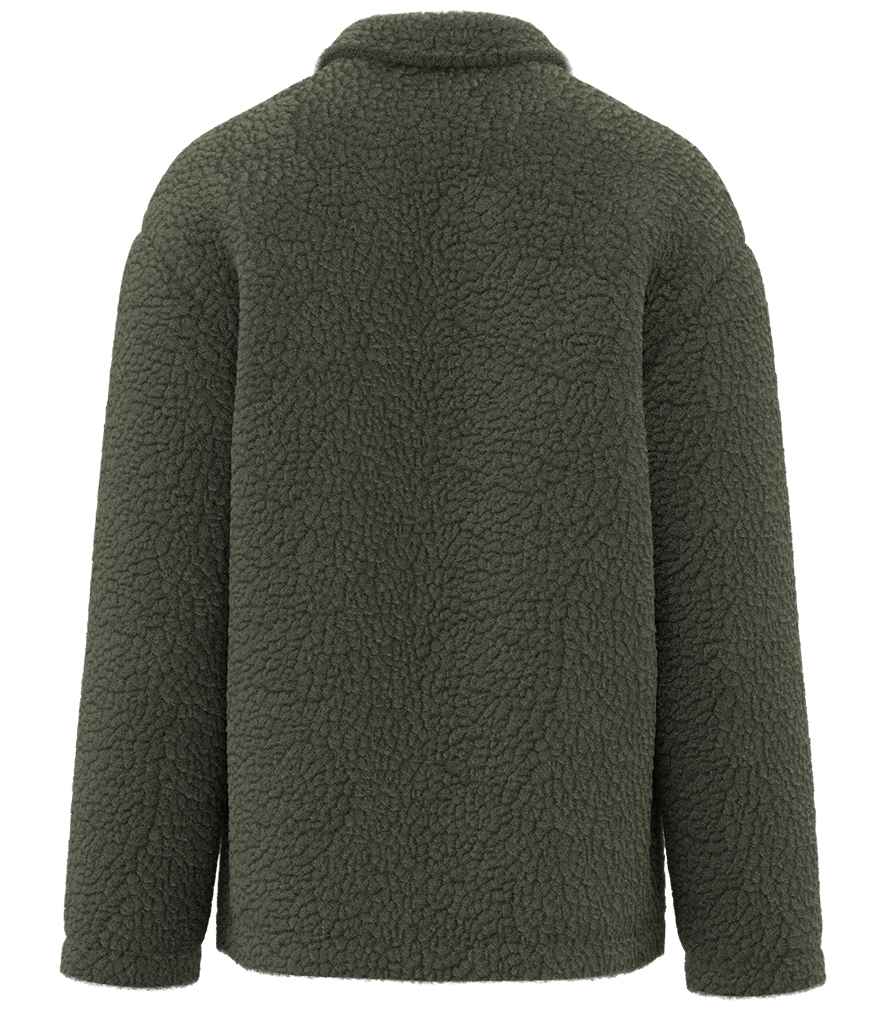 Spasso Unisex Sherpa Drop Shoulder Overshirt - SP508