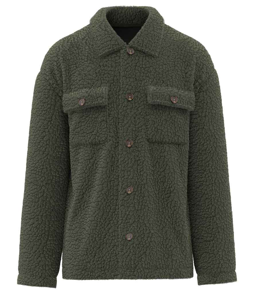 Spasso Unisex Sherpa Drop Shoulder Overshirt - SP508