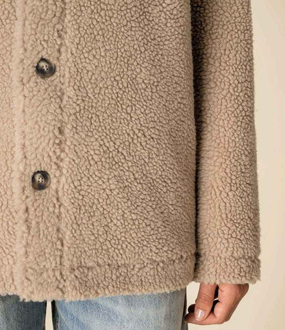 Spasso Unisex Sherpa Drop Shoulder Overshirt - SP508