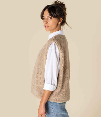 Spasso Ladies Sherpa Bodywarmer - SP604