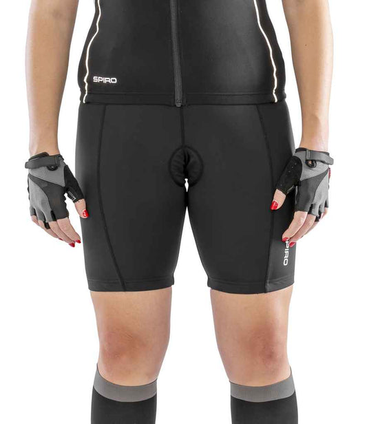 Spiro Ladies Bikewear Padded Shorts SR187F in Black – model