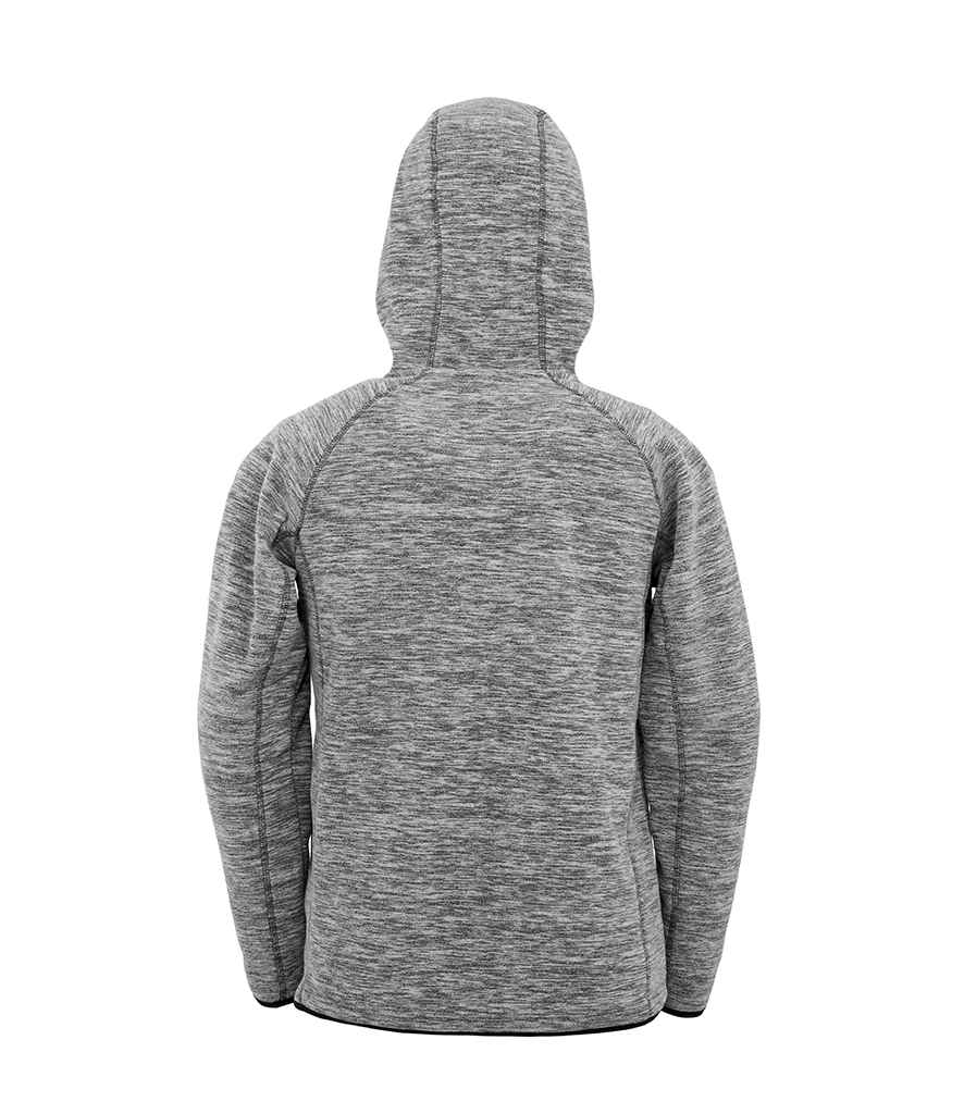 Spiro Micro Fleece Hoodie SR245M in Grey/Black – back