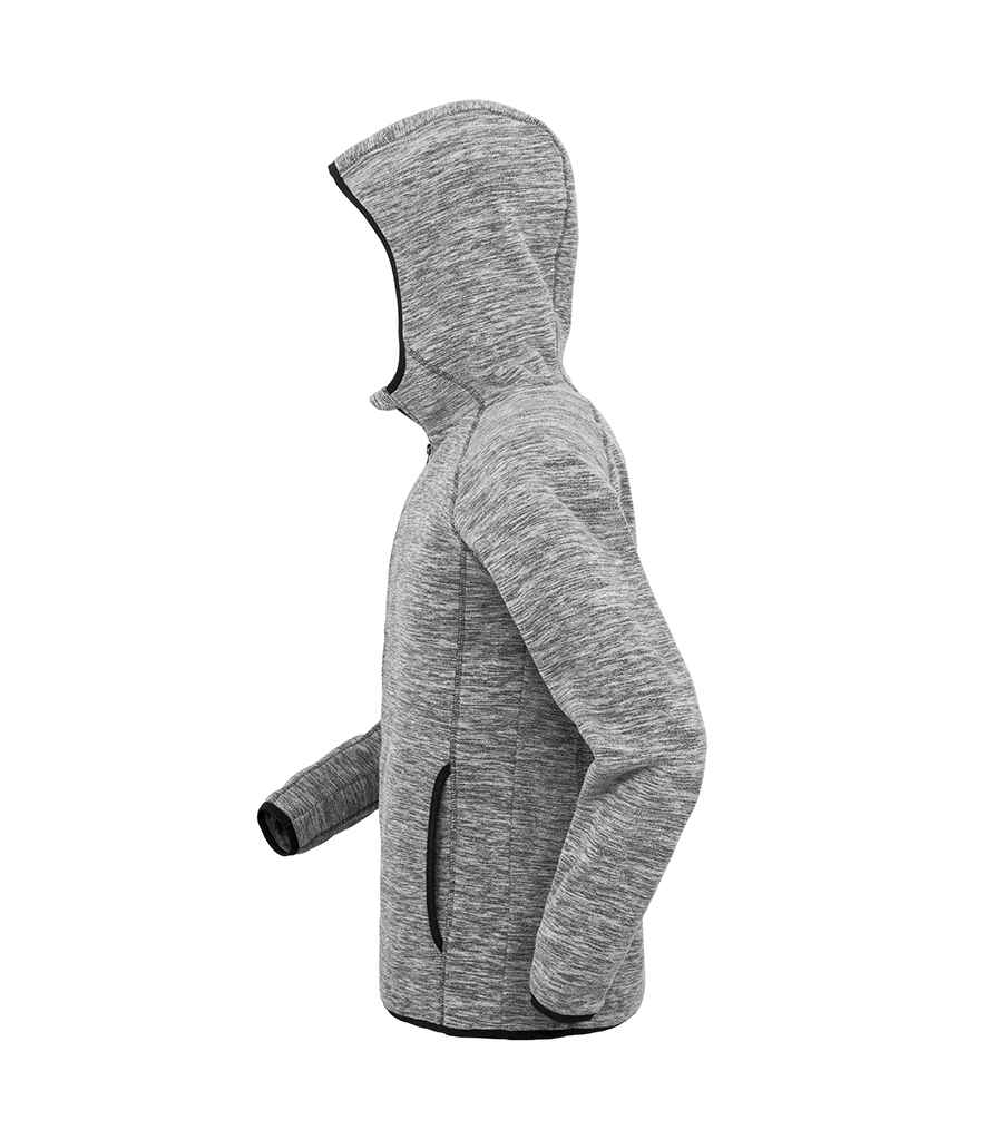 Spiro Micro Fleece Hoodie SR245M in Grey/Black – side