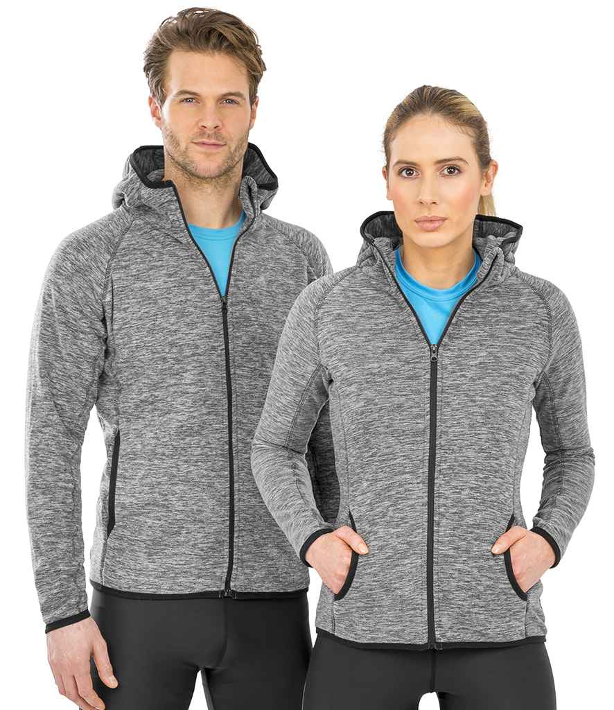 Spiro Micro Fleece Hoodie SR245M in Grey/Black – model (2)