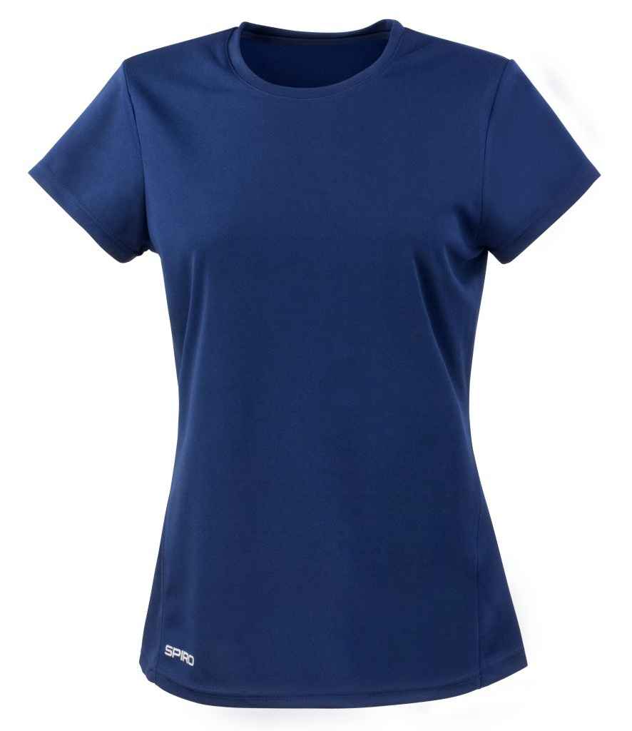 Spiro Ladies Quick Dry Performance T-Shirt SR253F in Navy – front