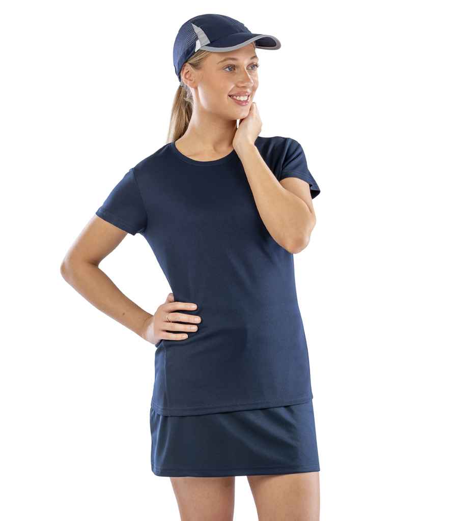 Spiro Ladies Quick Dry Performance T-Shirt SR253F in Navy – model
