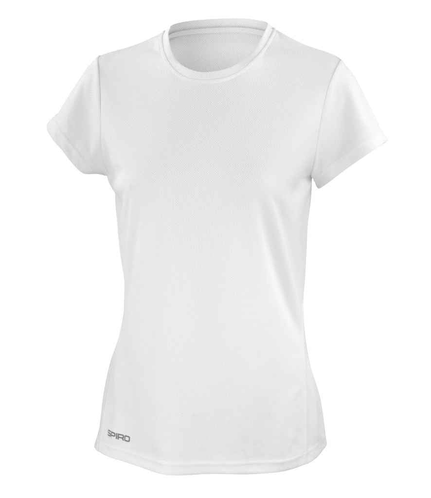 Spiro Ladies Quick Dry Performance T-Shirt SR253F in White – front