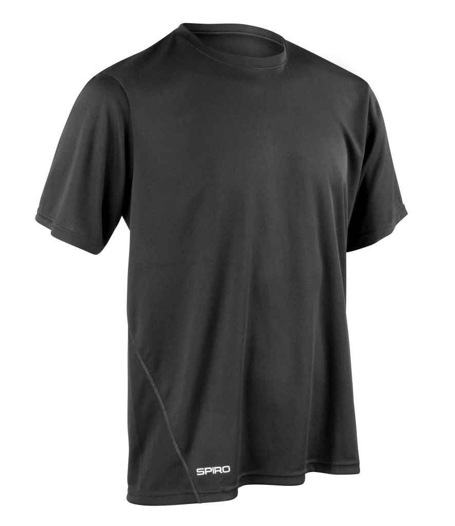 Spiro Quick Dry Performance T-Shirt SR253M in Black – front