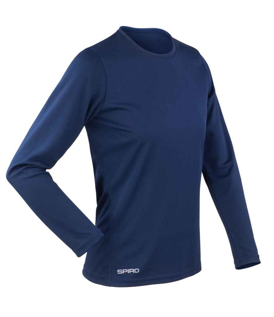 Spiro Ladies Performance Long Sleeve T-Shirt SR254F in Navy – front