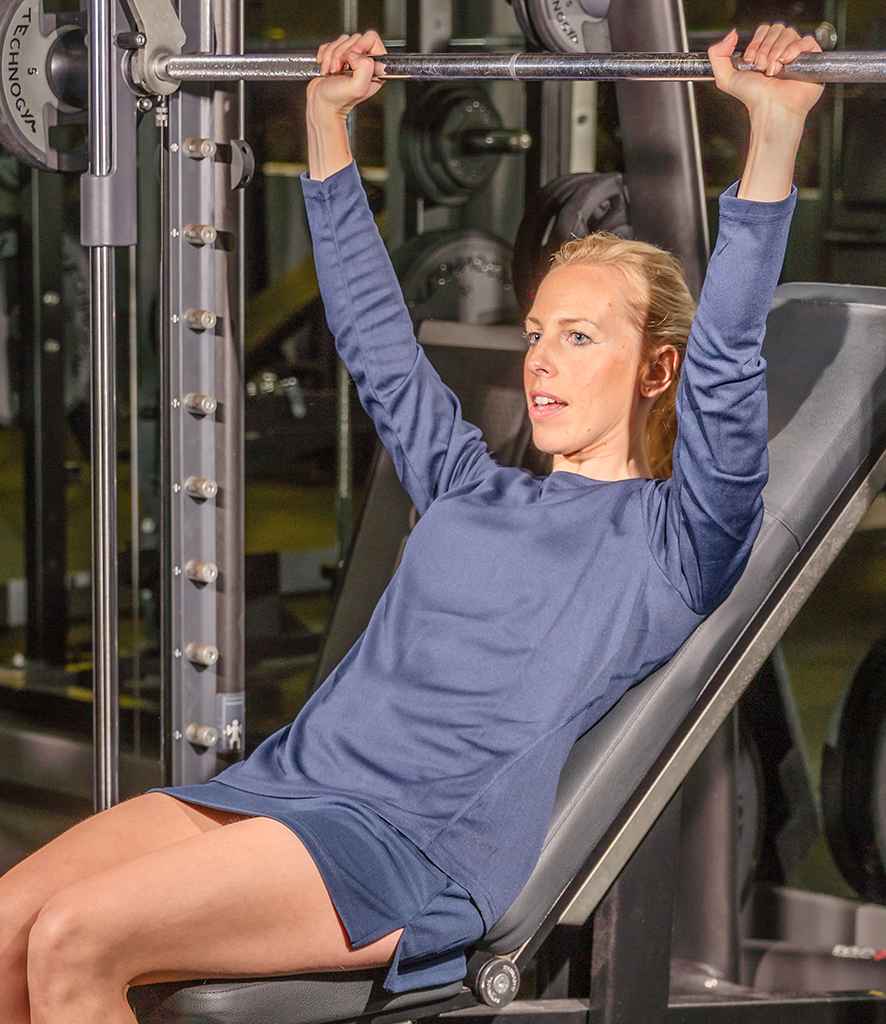 Spiro Ladies Performance Long Sleeve T-Shirt SR254F in Navy – model