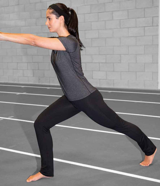 Spiro Ladies Fitness Trousers SR275F in Black/Lavender – model