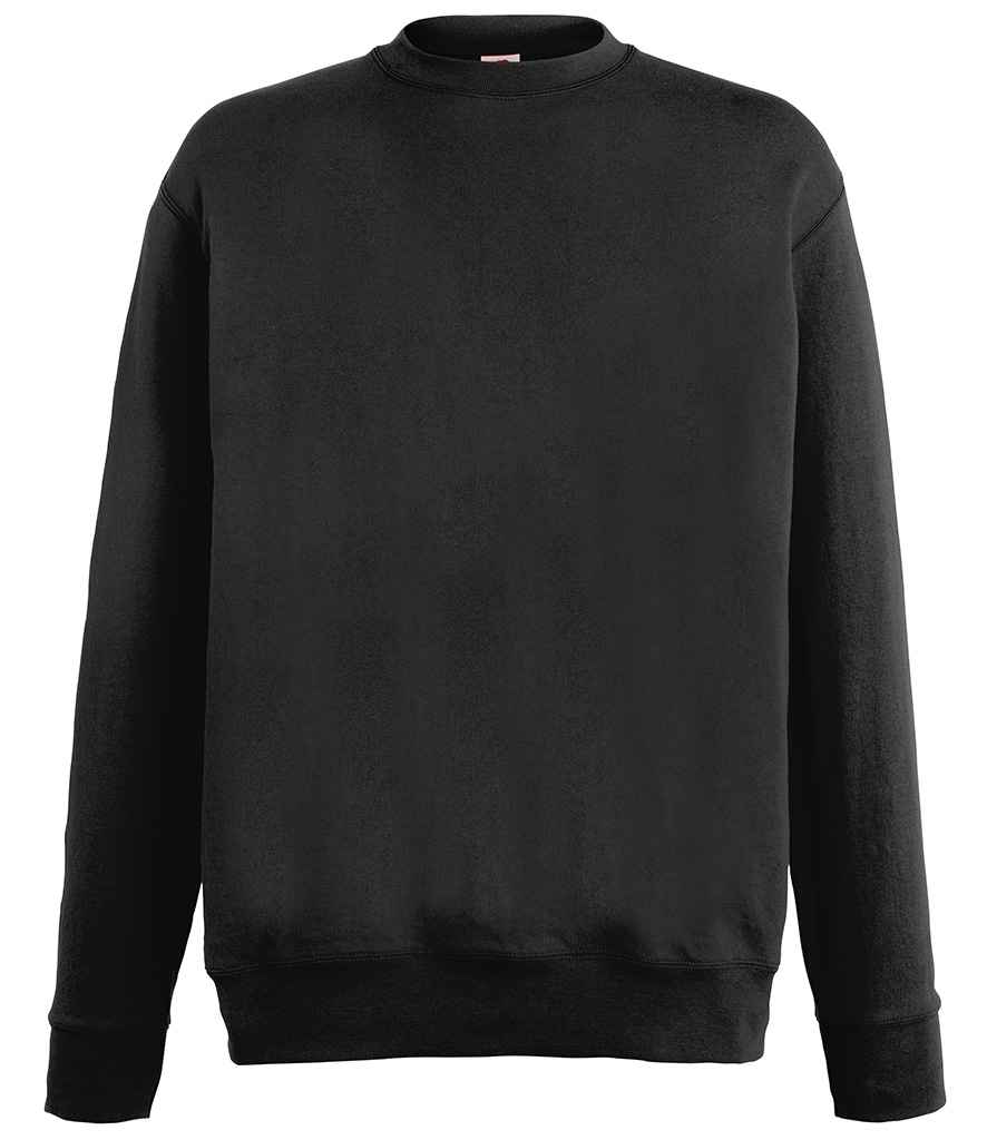 Fruit of the Loom Lightweight Drop Shoulder Sweatshirt SS123 in Black – front