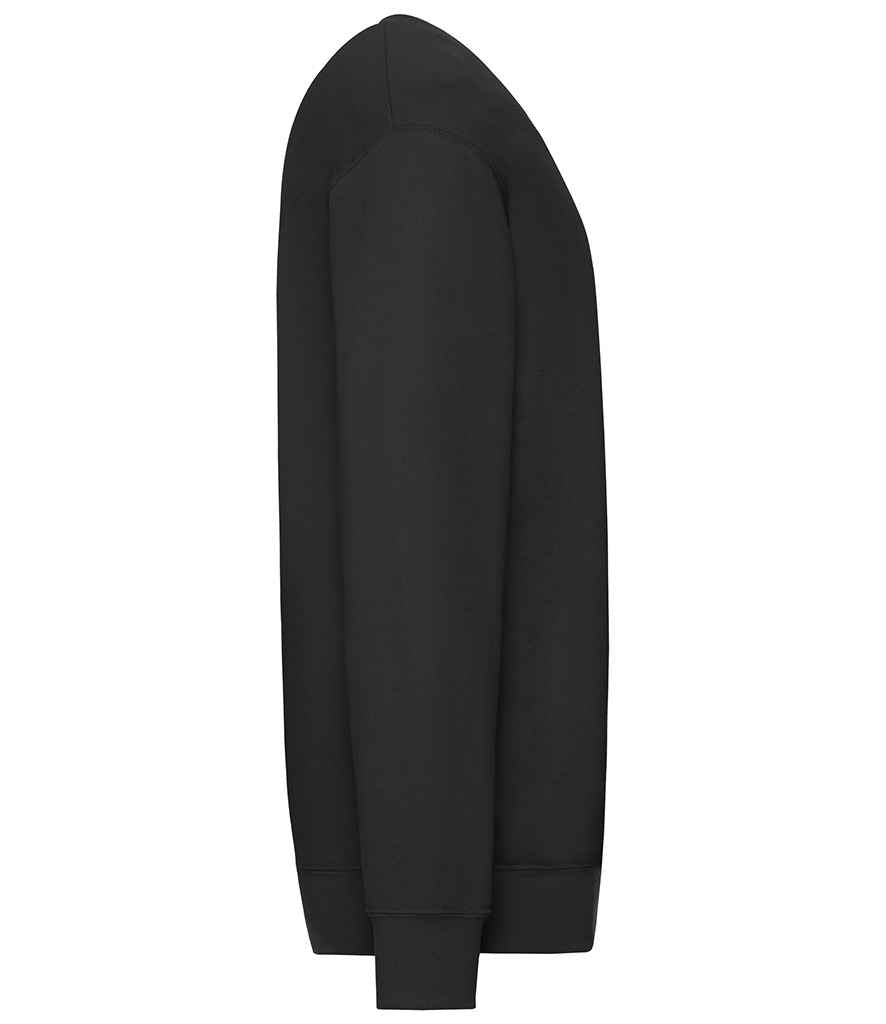 Fruit of the Loom Lightweight Drop Shoulder Sweatshirt SS123 in Black – side
