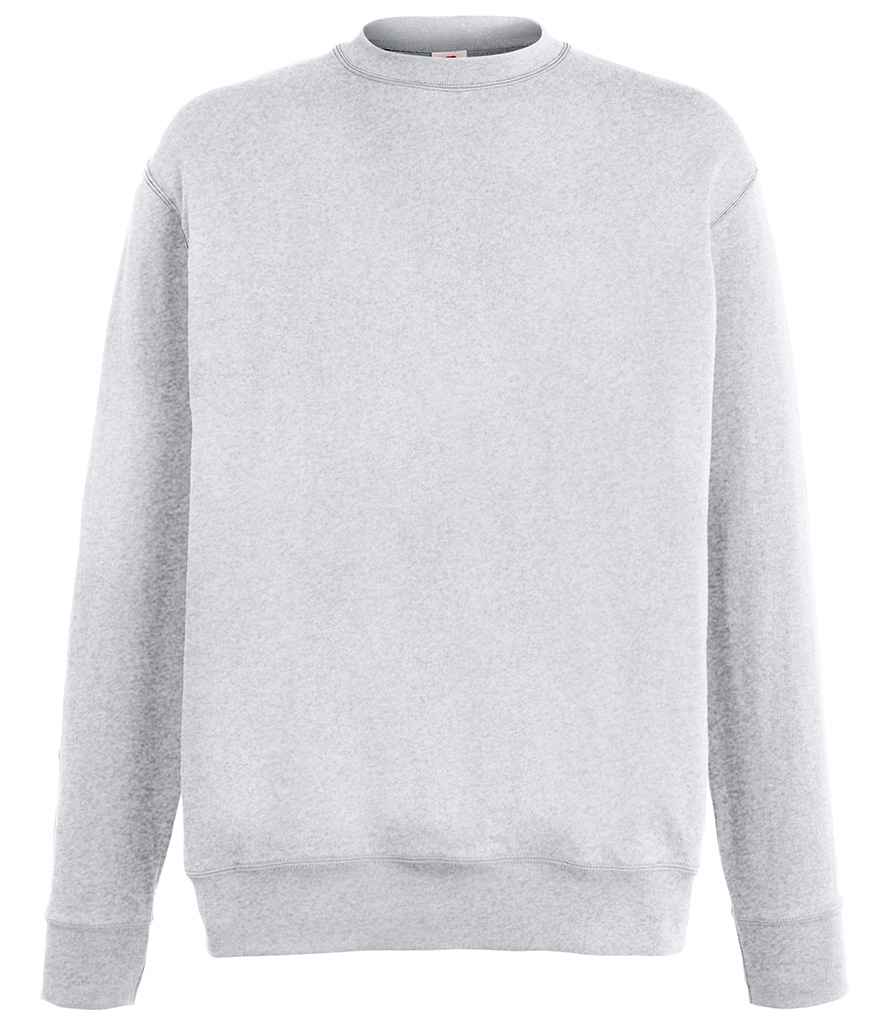 Fruit of the Loom Lightweight Drop Shoulder Sweatshirt SS123 in Heather Grey – front