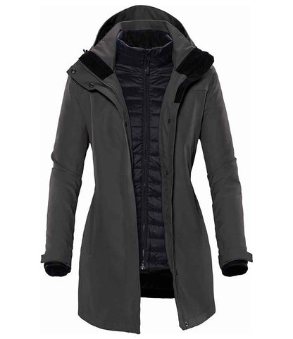 Stormtech Ladies Avalante System 3-in-1 Jacket SSJ2W in Charcoal Twill – front