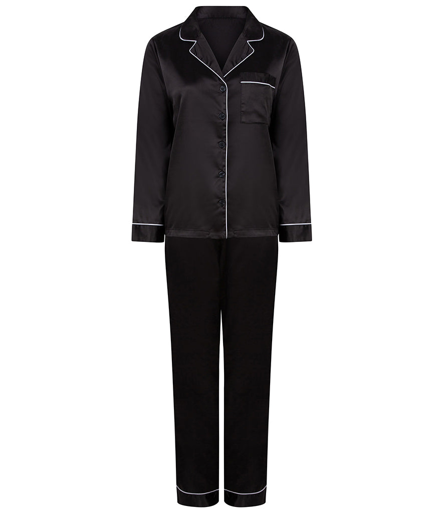 Towel City Ladies Satin Long PJ's - TC55