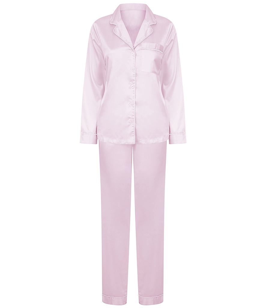 Towel City Ladies Satin Long PJ's - TC55