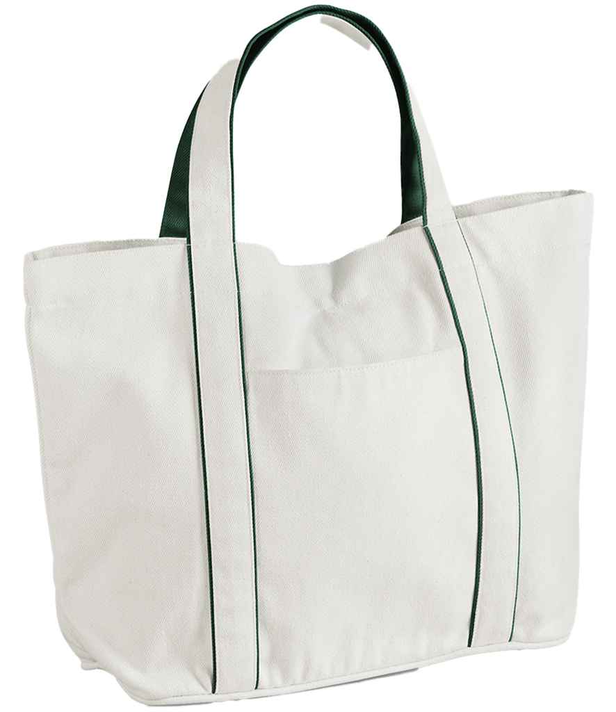 W950 Soft White/Bottle Green Front