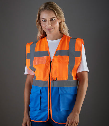 Yoko Hi-Vis Two Band and Braces Waistcoat - YK102